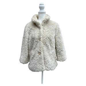 Trendy faux  fur cozy Dollhouse outerwear soft jacket SZ M